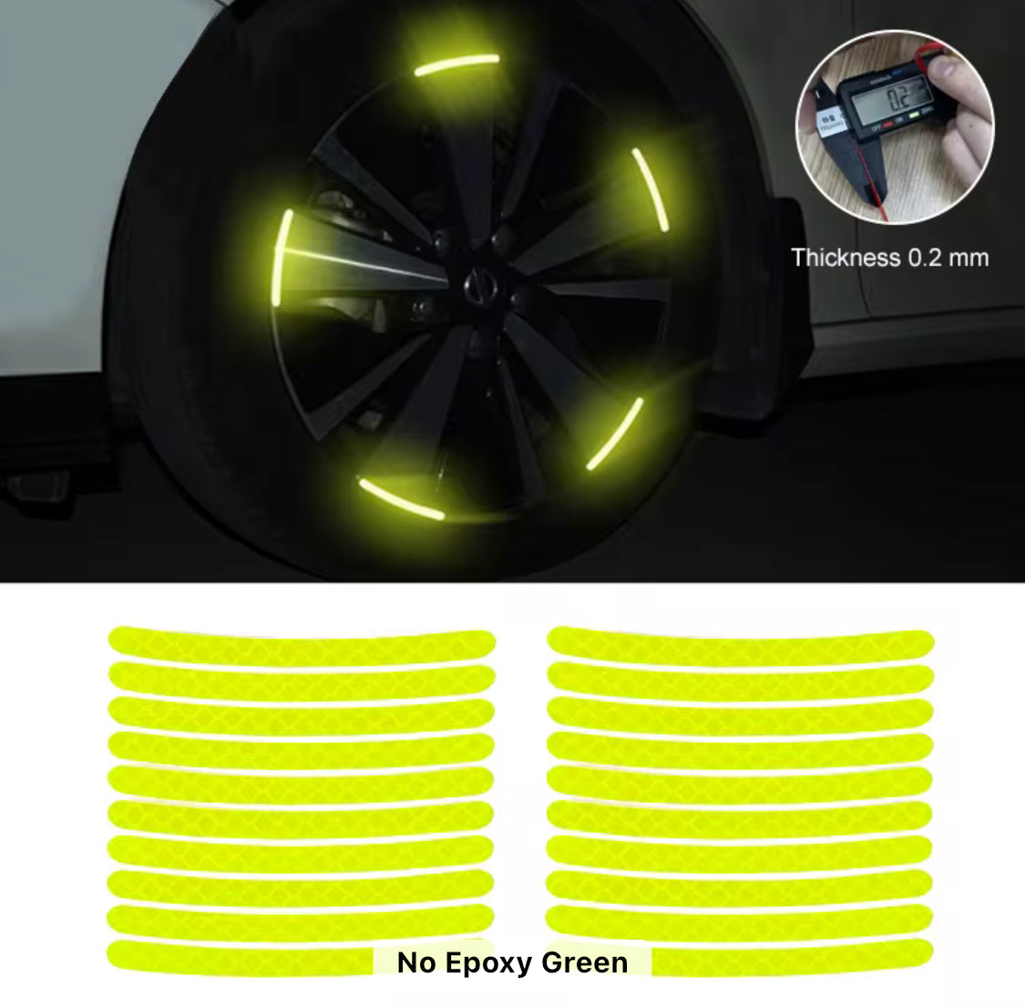 Rim reflective stickers