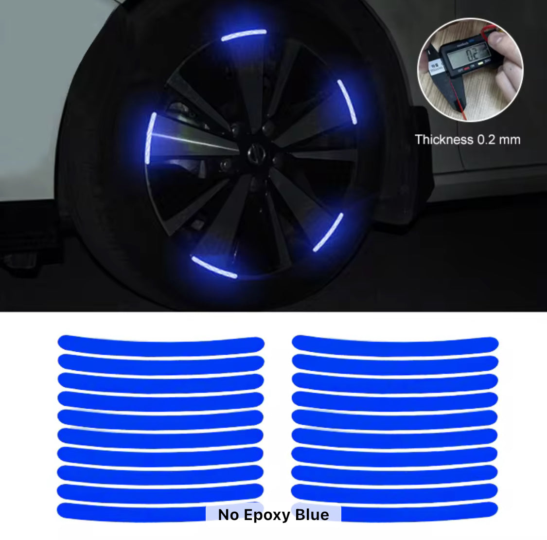 Rim reflective stickers