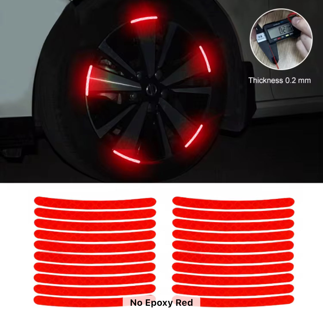 Rim reflective stickers
